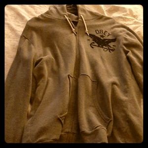 Obey zip up sweatshirt
